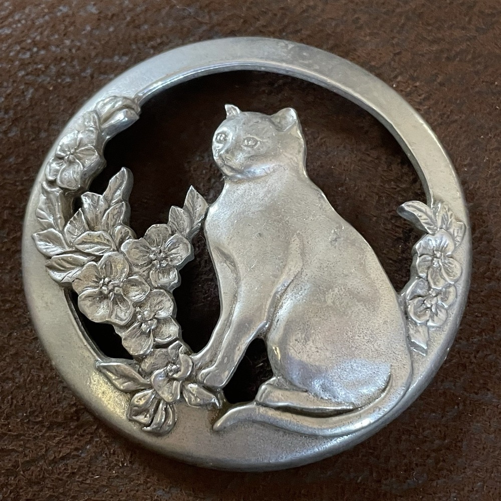 Seagull Pewter Canada 1988 Lid Cat In Garden Glass Jar